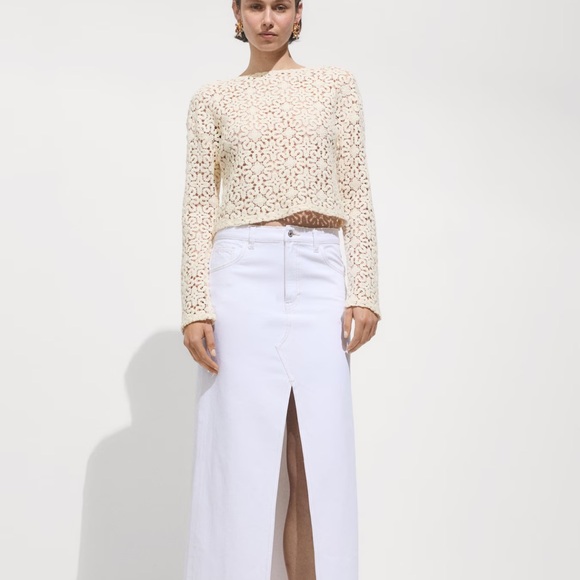 Mango crochet, long sleeve top/sweater. Small - Picture 4 of 6